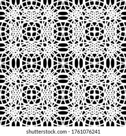 Design seamless grating pattern. Abstract monochrome interlaced background. Vector art