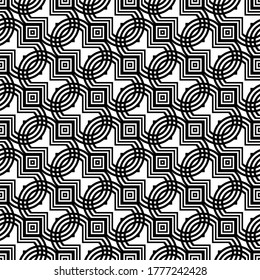 Design seamless grating pattern. Abstract monochrome lacy background. Vector art