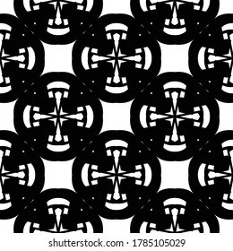 Design seamless grating pattern. Abstract monochrome geometric background. Vector art