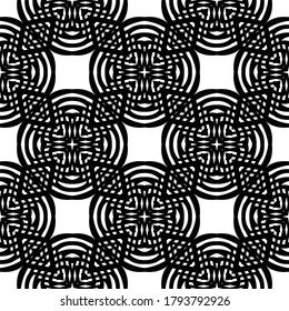 Design seamless grating pattern. Abstract monochrome geometric background. Vector art