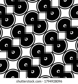 Design seamless grating pattern. Abstract monochrome geometric background. Vector art