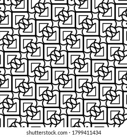 Design seamless grating pattern. Abstract monochrome geometric background. Vector art