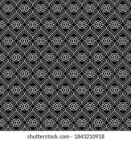 Design seamless grating pattern. Abstract monochrome geometric background. Vector art