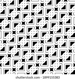 Design seamless grating pattern. Abstract monochrome geometric background. Vector art