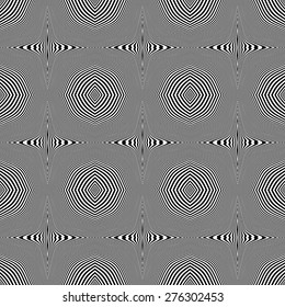 Design seamless monochrome abstract background. Striped lines geometric pattern. Vector art. No gradient