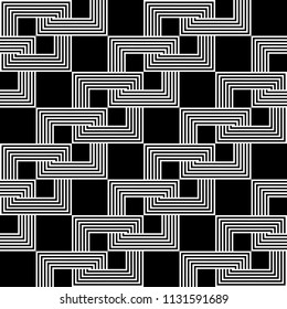 Design seamless monochrome chain pattern. Abstract background. Vector art