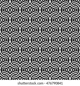Design seamless monochrome chain pattern. Abstract decorative background. Vector art