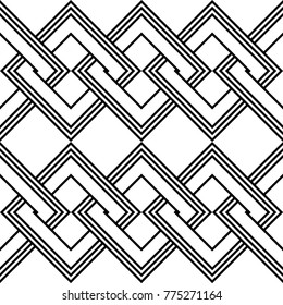 Design seamless monochrome chain pattern. Abstract background. Vector art
