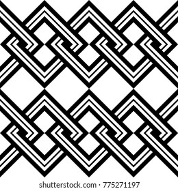 Design seamless monochrome chain pattern. Abstract background. Vector art