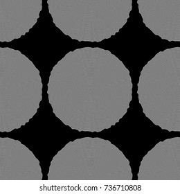 Design seamless monochrome circle background. Abstract stripe pattern. Vector art. No gradient