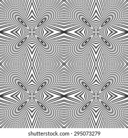 Design seamless monochrome decorative background. Abstract strip geometric pattern. Vector art. No gradient