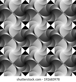 Design seamless monochrome decorative geometric pattern. Abstract trellised textured background. Vector art