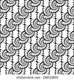 Design seamless monochrome decorative interlaced diagonal pattern. Abstract textured background. Vector art