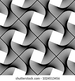 Diseño de un diseño decorativo monocromo impecable. Líneas abstractas texturadas de fondo. Arte vectorial sin degradado