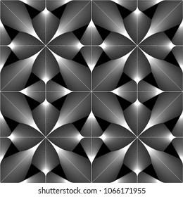 Design seamless monochrome decorative pattern. Abstract lines textured background. Vector art. No gradient