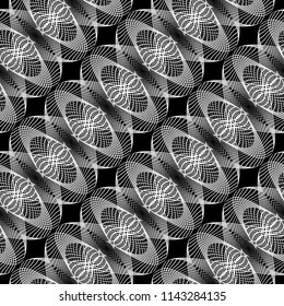 Design seamless monochrome decorative pattern. Abstract lines textured background. Vector art. No gradient