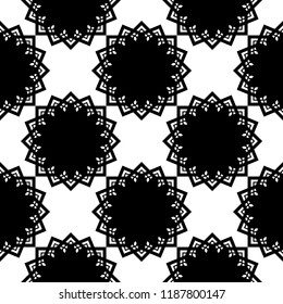Design seamless monochrome decorative pattern. Abstract background. Vector art