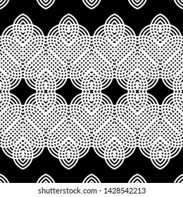 Design seamless monochrome decorative pattern. Abstract grid background. Vector art