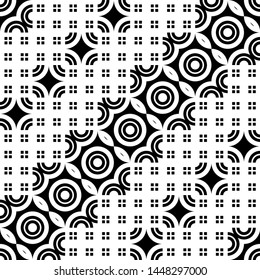 Design nahtlos monochrome Dekorationsmuster. Abstrakter geometrischer Hintergrund. Vektorillustration