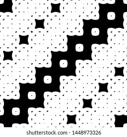 Design seamless monochrome decorative pattern. Abstract zigzag background. Vector art