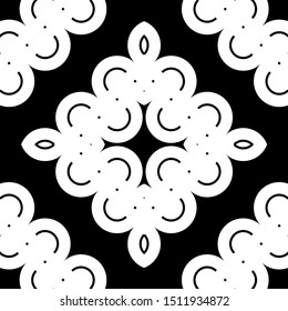 Design seamless monochrome decorative pattern. Abstract grating background. Vector art