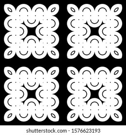 Design seamless monochrome decorative pattern. Abstract grating background. Vector art