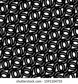 Design seamless monochrome decorative pattern. Abstract grating background. Vector art