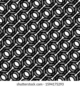 Design seamless monochrome decorative pattern. Abstract grating background. Vector art