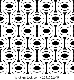 Design seamless monochrome decorative pattern. Abstract grating background. Vector art