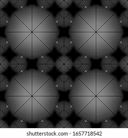 Design seamless monochrome decorative pattern. Abstract lines textured background. Vector art. No gradient