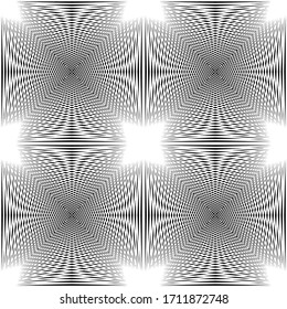 Design seamless monochrome decorative pattern. Abstract lines textured background. Vector art. No gradient