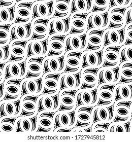 Design seamless monochrome decorative pattern. Abstract grating background. Vector art