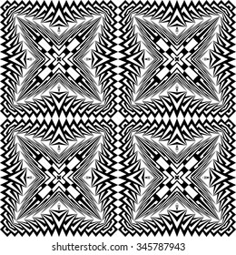 Design seamless monochrome decorative pattern. Abstract textured background. Vector art. No gradient