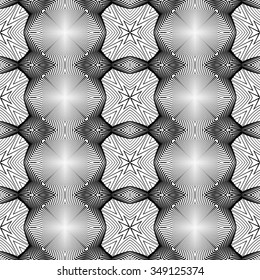 Design seamless monochrome decorative pattern. Abstract geometric background. Vector art. No gradient