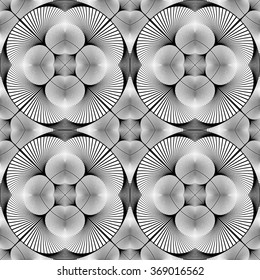 Design seamless monochrome decorative pattern. Abstract geometric background. Vector art. No gradient