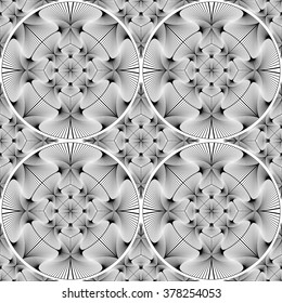 Design seamless monochrome decorative pattern. Abstract geometric background. Vector art. No gradient