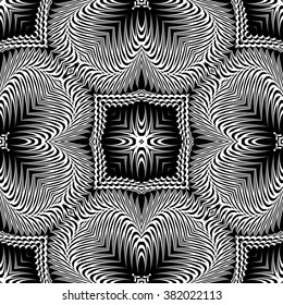 Design seamless monochrome decorative pattern. Abstract textured background. Vector art. No gradient