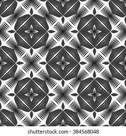 Design seamless monochrome decorative pattern. Abstract lines textured background. Vector art. No gradient