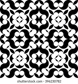 Design seamless monochrome decorative pattern. Abstract background. Vector art