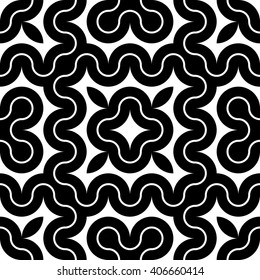 Design seamless monochrome decorative pattern. Abstract background. Vector art