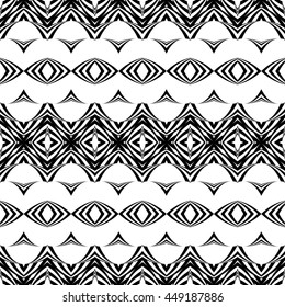 Design seamless monochrome decorative pattern. Abstract background. Vector art. No gradient