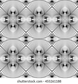 Design seamless monochrome decorative pattern. Abstract background. Vector art. No gradient