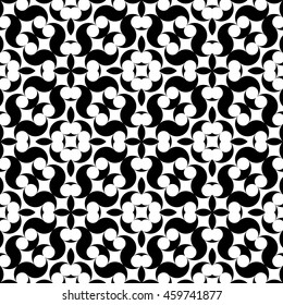 Design seamless monochrome decorative pattern. Abstract background. Vector art