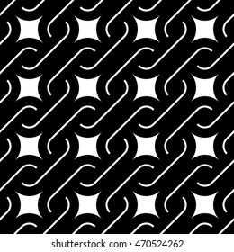 Design seamless monochrome decorative pattern. Abstract background. Vector art