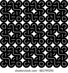 Design seamless monochrome decorative pattern. Abstract background. Vector art