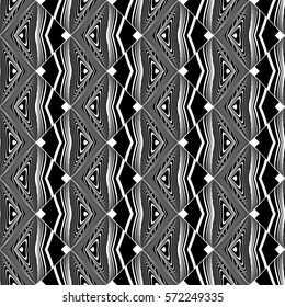 Design seamless monochrome decorative pattern. Abstract lines textured background. Vector art. No gradient