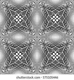 Design seamless monochrome decorative pattern. Abstract background. Vector art. No gradient