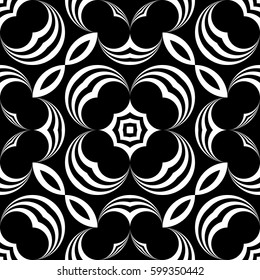 Design seamless monochrome decorative pattern. Abstract background. Vector art