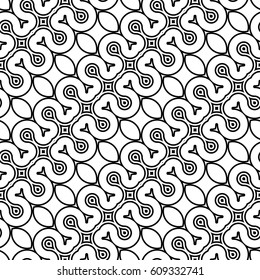 Design seamless monochrome decorative pattern. Abstract background. Vector art