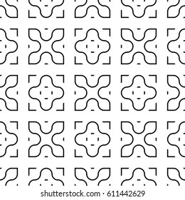 Design seamless monochrome decorative pattern. Abstract background. Vector art